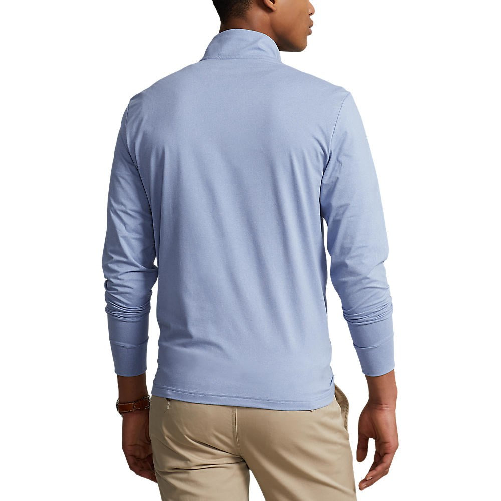 Polo Performance Ralph Lauren Half Zip Peached Jersey - Powder Blue Heather