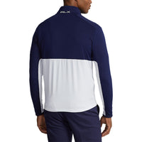 RLX Ralph Lauren Peached Airflow Jersey 1/4 Zip Midlayer - Pure White/ French Navy