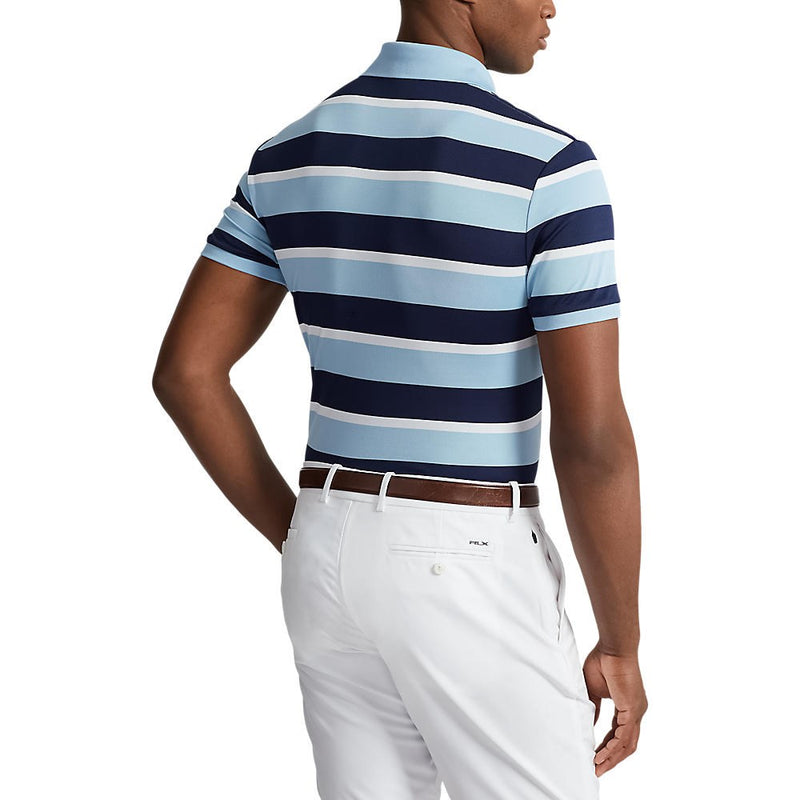 RLX Ralph Lauren Performance Pique Polo - Powder Blue Multi