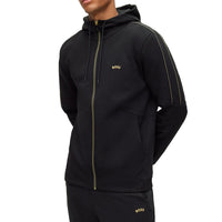 BOSS Saggy 2 Full Zip Grid Hoodie - Black