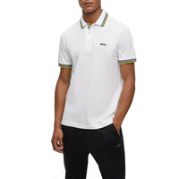 Boss Paddy Cotton Pique Polo - White