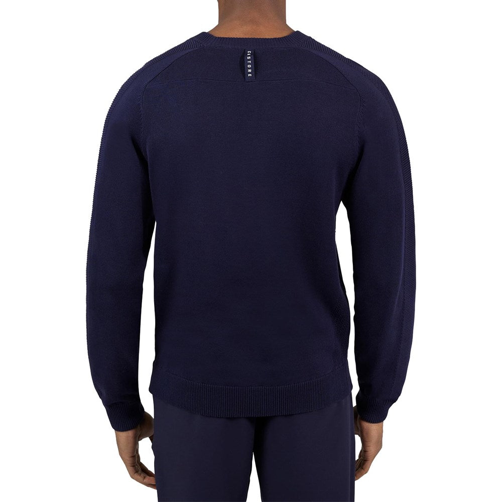 Castore Knitted Golf Crew Neck - Midnight Navy