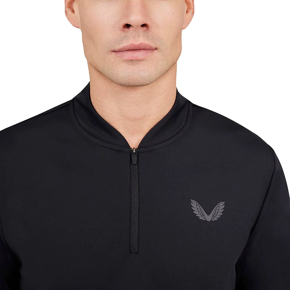 Castore Soft Shell Tech Mesh Golf 1/4 Zip - Black