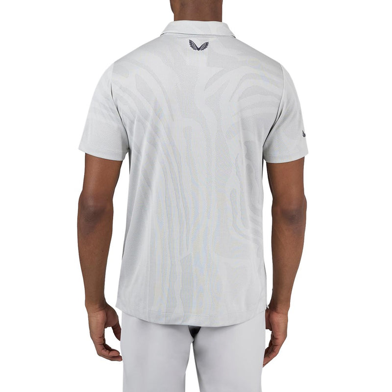 Castore Engineered Knit Golf Polo Shirt - Mist Grey Marl