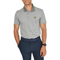 Lyle & Scott Golf Microstripe Polo - Rock Grey