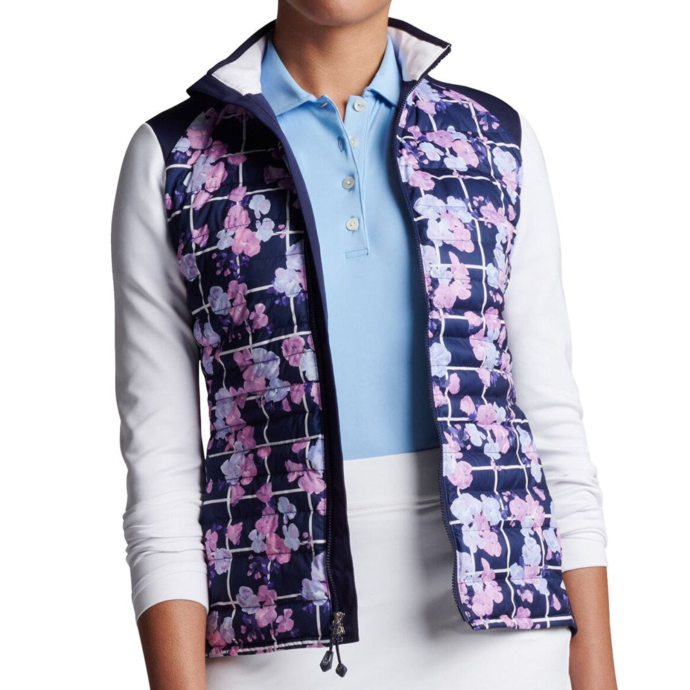 Peter Millar Women's Merge Hybrid Water Resistant Golf Jacket - Navy Picnic Floral