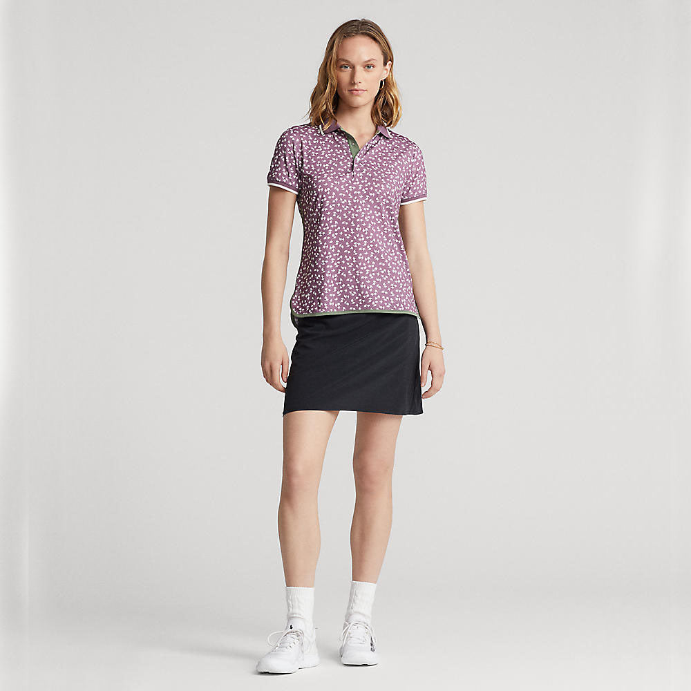 RLX Ralph Lauren Women's Printed Airflow Performance Golf Shirt - Aurora Frwy Leaves/Cargo