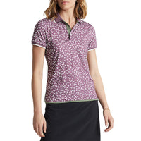 RLX Ralph Lauren Women's Printed Airflow Performance Golf Shirt - Aurora Frwy Leaves/Cargo