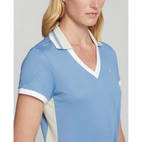 RLX Ralph Lauren Women's Tour Pique - Hatteras Blue/Basic Sand