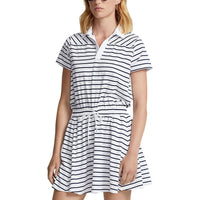 RLX Ralph Lauren Women's YD Stipe Airflow Golf Dress - Pure White/French Navy Fairway