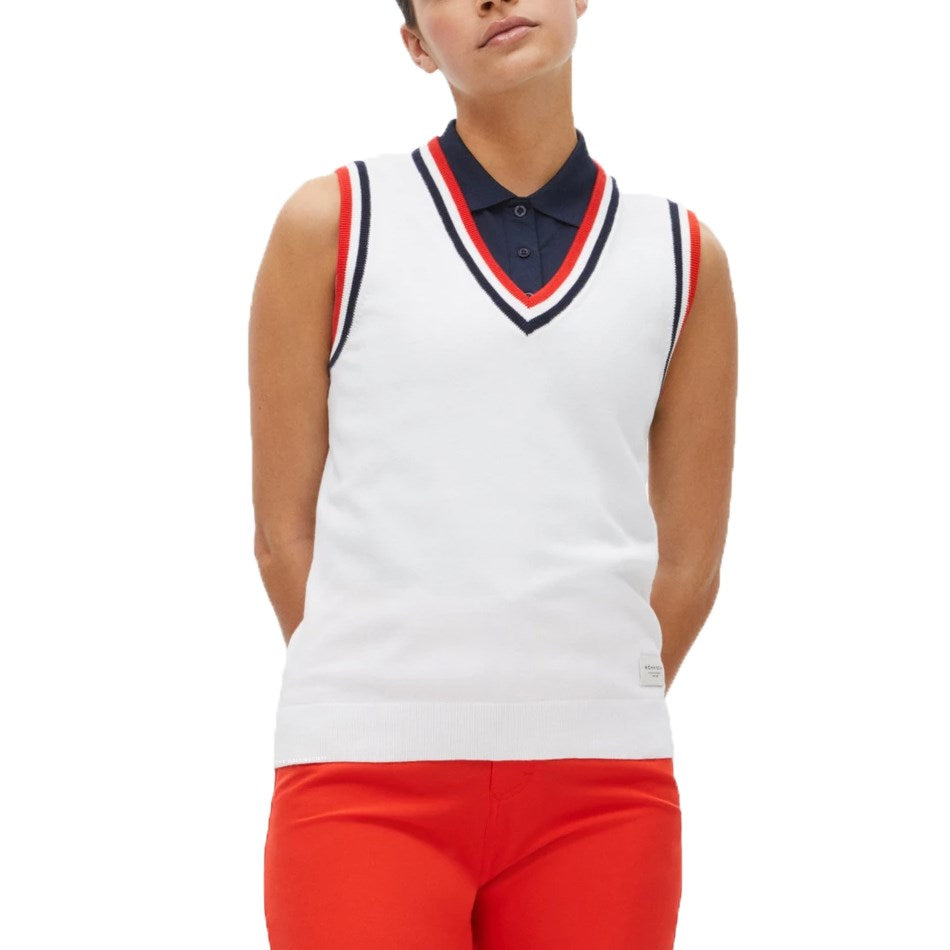 Rohnisch Women's Adele Knitted Golf Vest - White