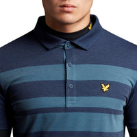 Lyle & Scott Lightweight Wide Stripe Polo - Navy