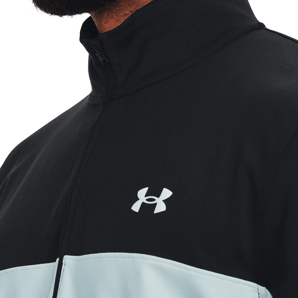 Under Armour Storm Half Zip Golf Mid-Layer - Black/Fuse Teal