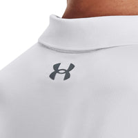 Under Armour Performance 3.0 Golf Polo Shirt- White/Pitch Grey