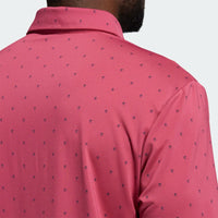 Adidas Ultimate365 Printed Golf Polo - Wild Pink / Crew Navy