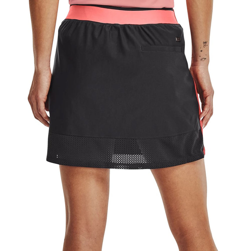 Under Armour Women's Links Knit Golf Skort - Jet Grey/Vermillion