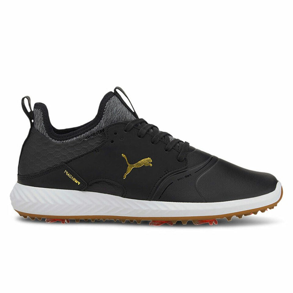 Puma IGNITE PWRADAPT Caged Crafted Golf Shoes - Black/Gold