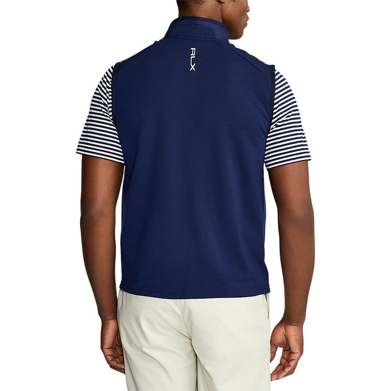 RLX Ralph Lauren Cool Wool Full Zip Golf Vest - French Navy