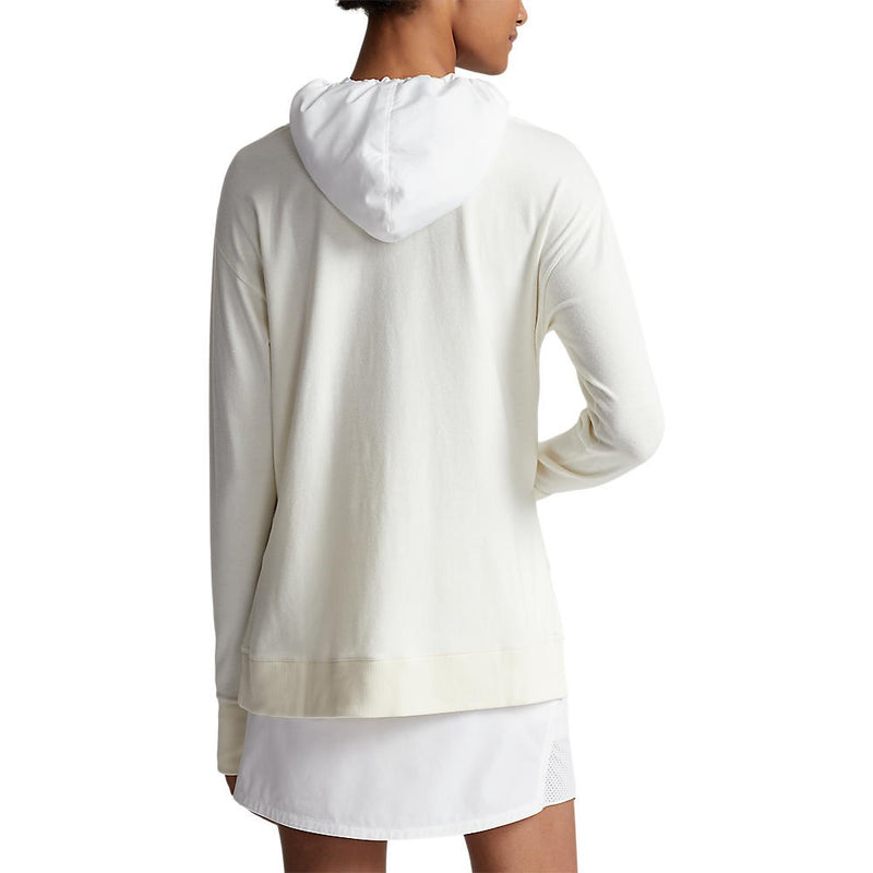 RLX Ralph Lauren Women's Logo Hybrid Jersey Hoodie - Pure White