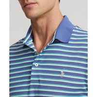 RLX Ralph Lauren Tour Pique Stripe Polo Shirt - Royal Navy Multi